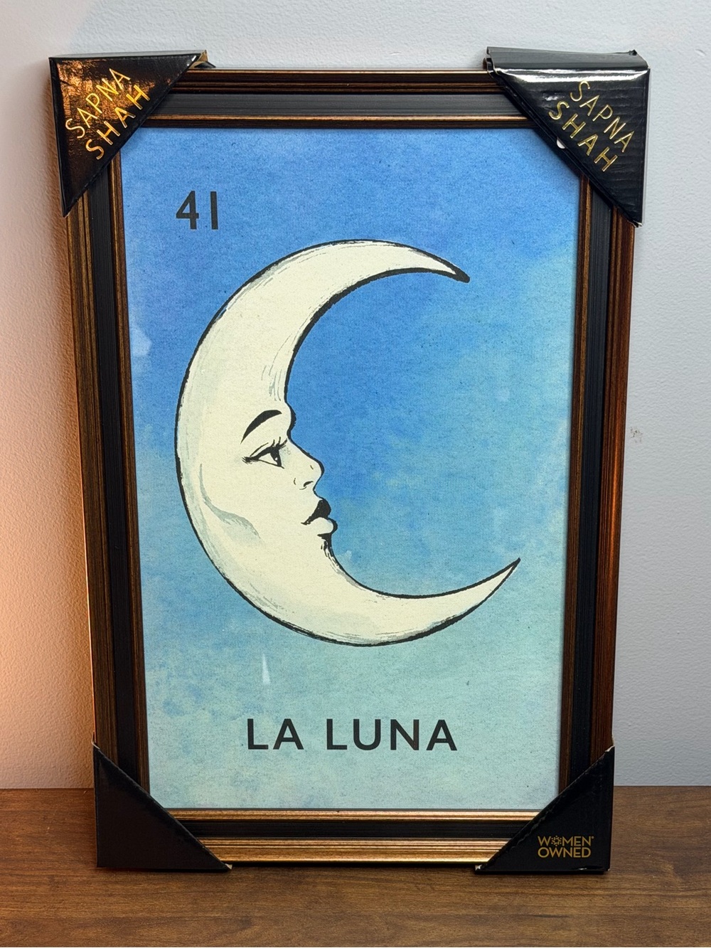 Serene Sapna Shah “La Luna” Lotería artwork – 18” x 12”